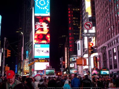 The mandatory Times Square at night photo