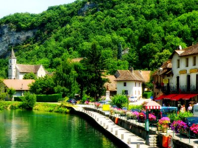 Chanaz (Petite Venise savoyarde), France photo