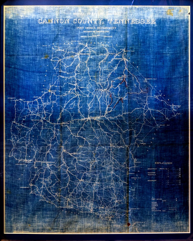 Rural Delivery Routes, Cannon County, Tennessee (map)