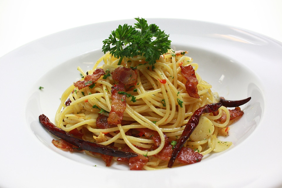 Spaghetti bacon pasta