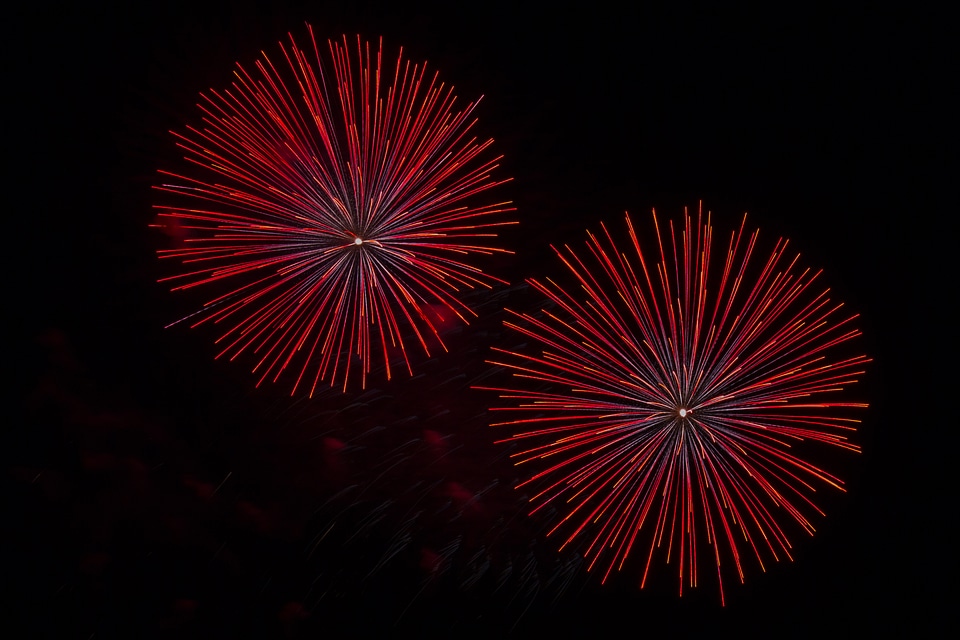 New year's eve night pyrotechnics