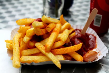 Frites françaises et Ketchup photo