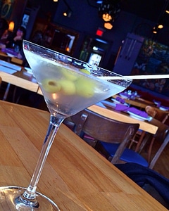 Glass cocktail bar