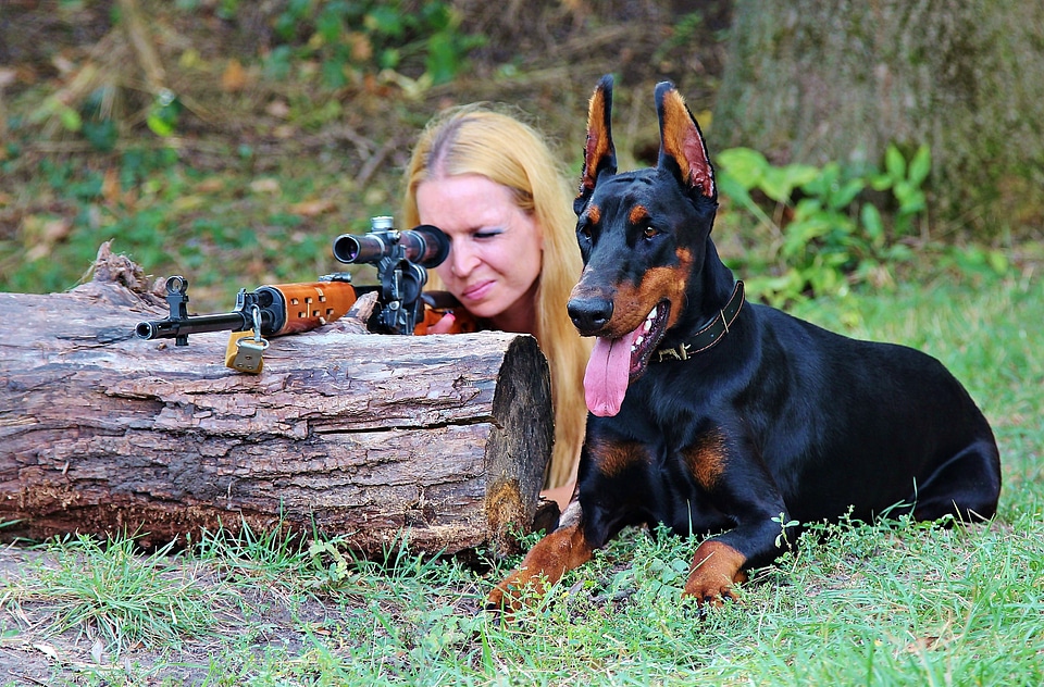 Woman pistol hunting