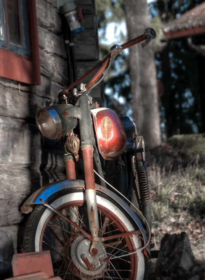 Motorbike dirty scooter