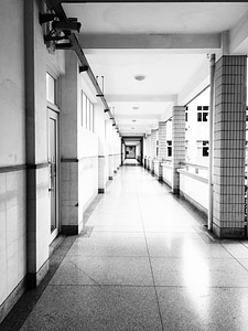 Classroom corridor in depth