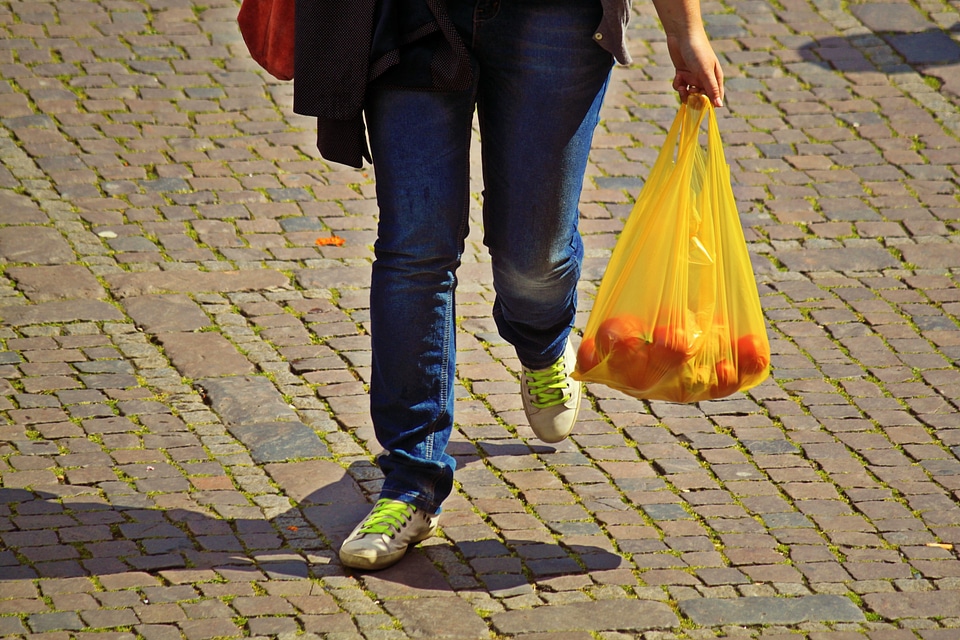 Market shopping purchasing bag