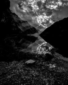 Klöntalersee Monochrom