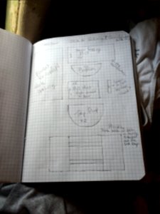 My beginnings of my pattern for saddle bags for my deertaurs to gather and  travel with.