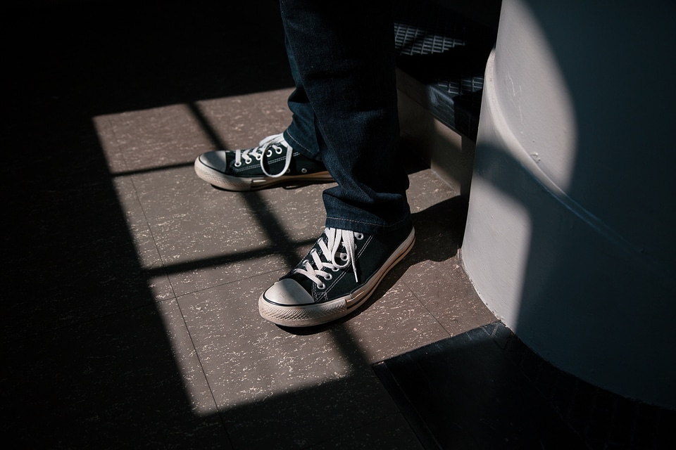 Sunlight shadows jeans