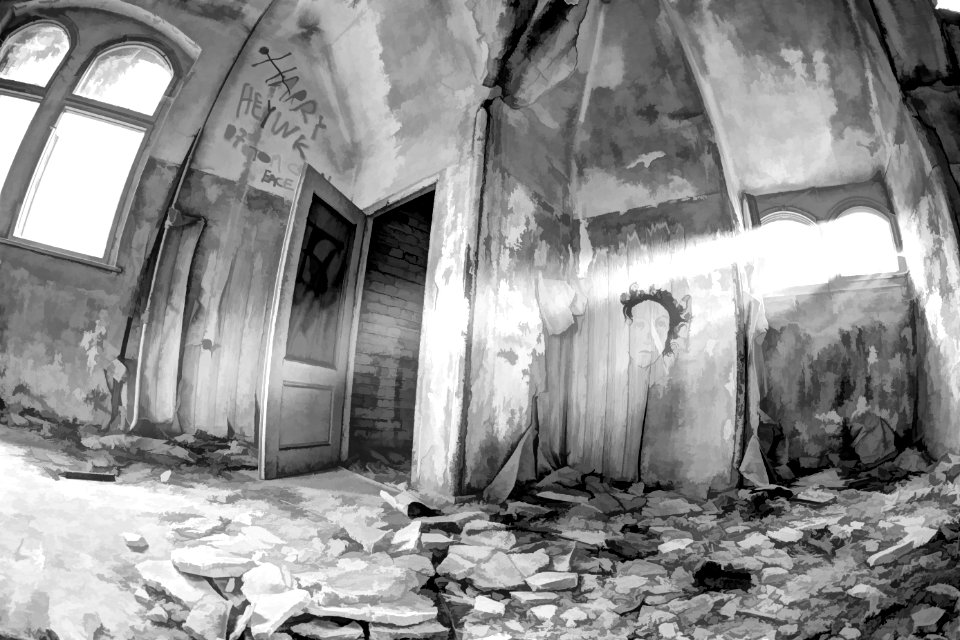 Lost Place Lightbeam
