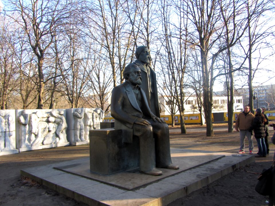 Marx und Engels (Ludwig Engelhardt, 1986) - Marx-Engels-Forum - Berlin