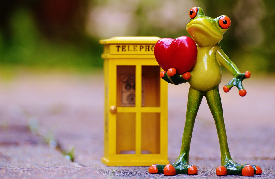 Phone heart phone booth