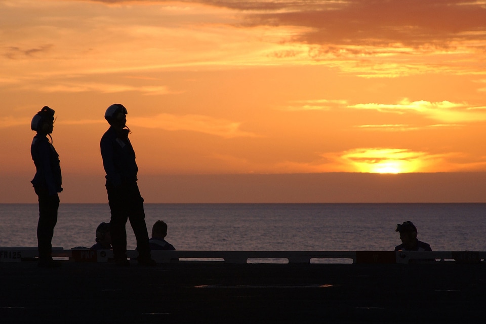 Watching ocean evening