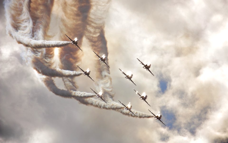 Gleaming Red Arrows