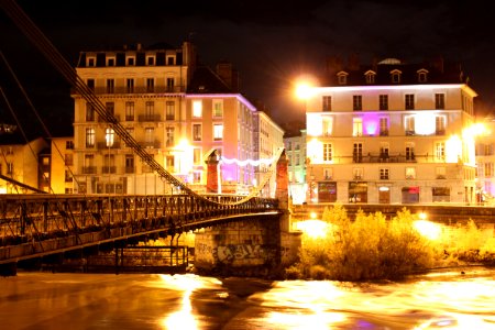 Grenoble city night photo