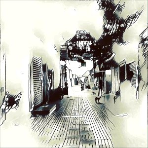Street sketch of rabat