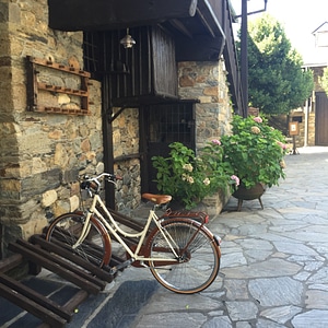 Old town medivial village bike photo