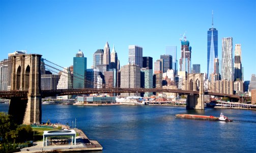 New York Skyline - Brooklyn Bridge photo