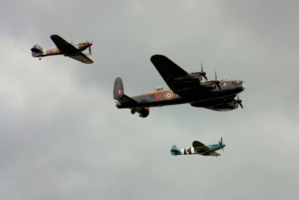 Lancaster Spitfire and Hurricane