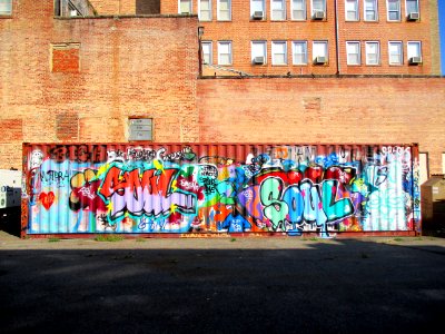 street art alley way in augusta,ga