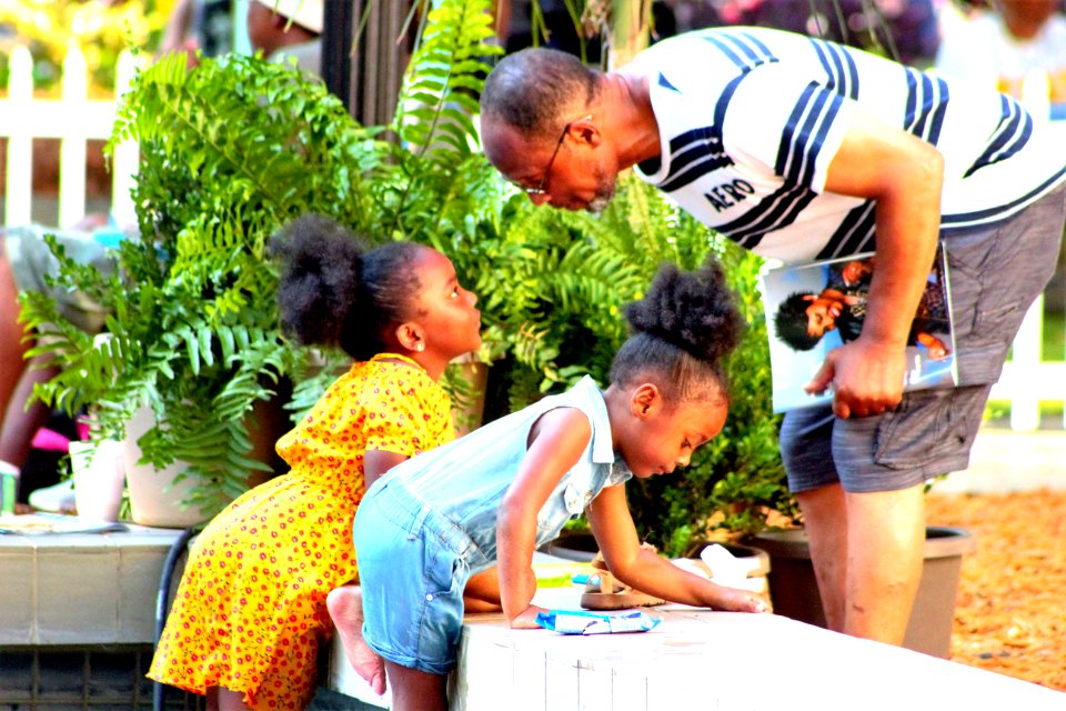 grandfather and granddaughters jazz festival jacksonville,fl 2019 photo