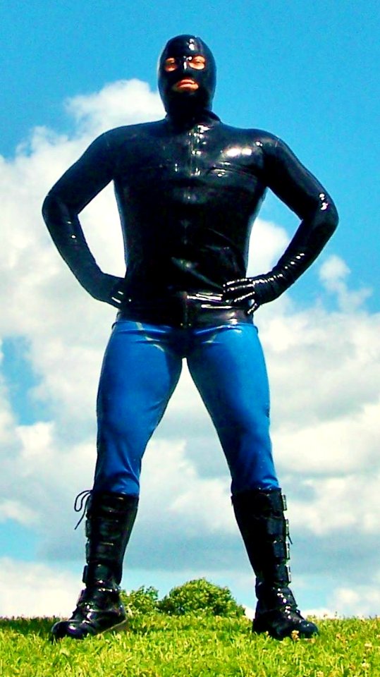 Blue and Black Latex