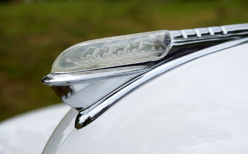 1948 Plymouth Special DeLuxe Club Coupe; hood ornament