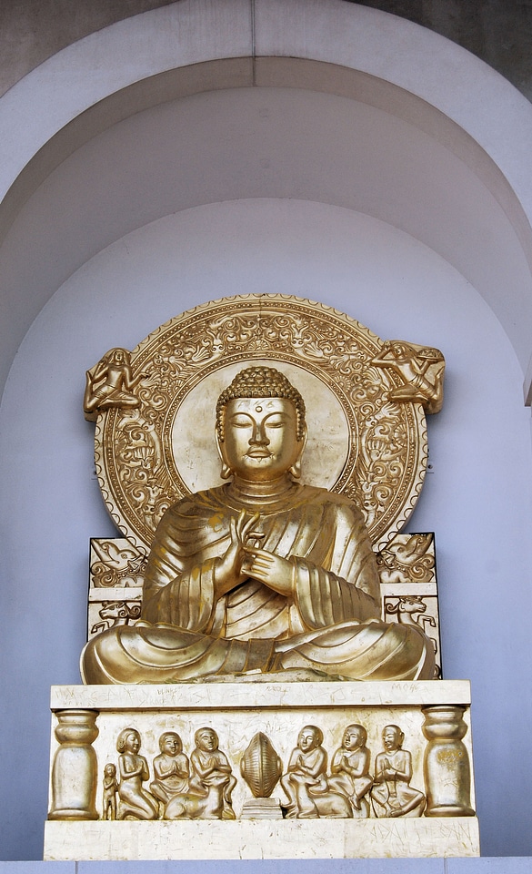 Religion sculpture golden