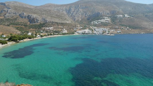 Vue sur Aigiali Bay photo