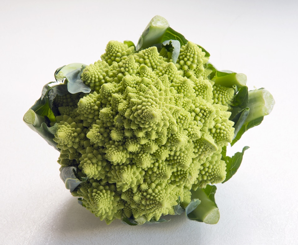 Romanesca cauliflower vibrant green unusual vegetable