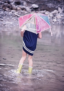 Girl water wet photo