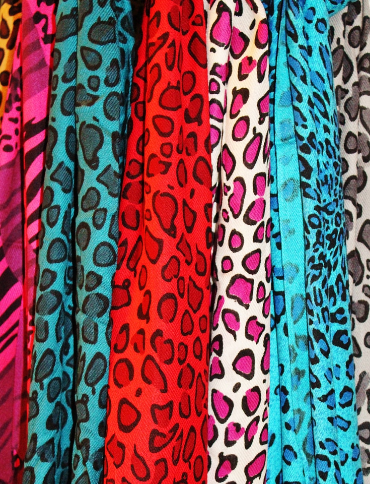 Color colorful scarf