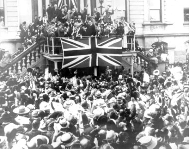 Armistice Day Celebrations, Town Hall, Octagon 1918 photo