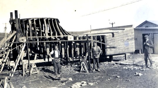 Construction of parts for Waipori Dam, 1929