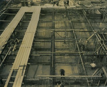 Vertical Retort Installation in progress, Dunedin Gasworks, 1927