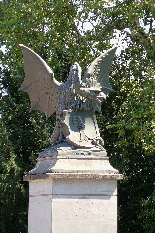 Stone sculpture mythical creatures figure