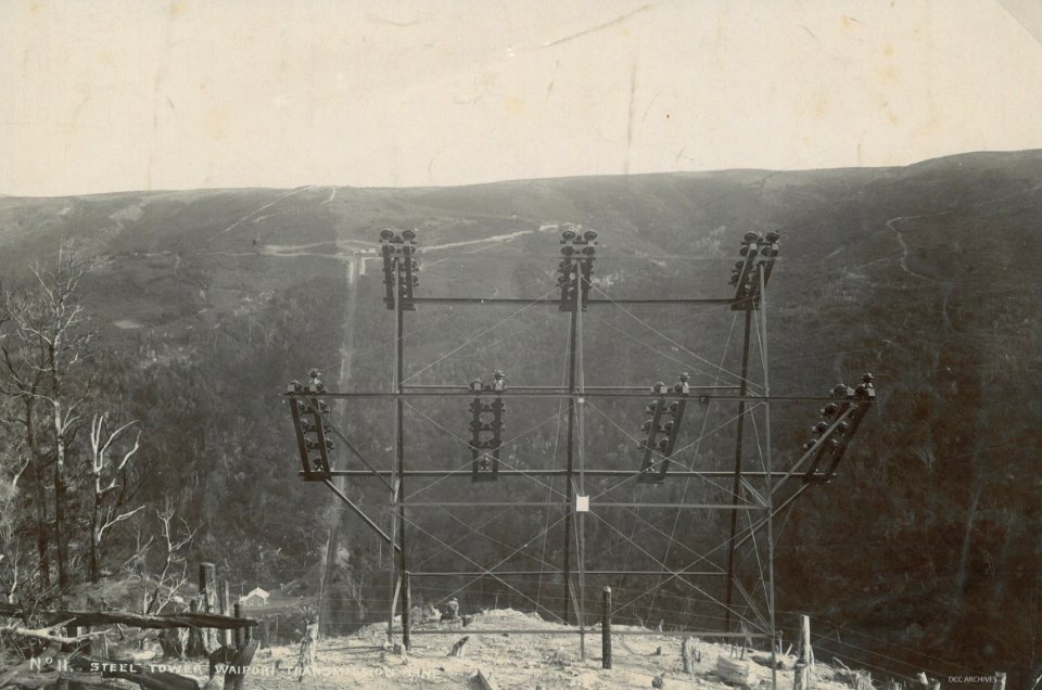 Steel Tower, Waipori - Transmission Line 1907