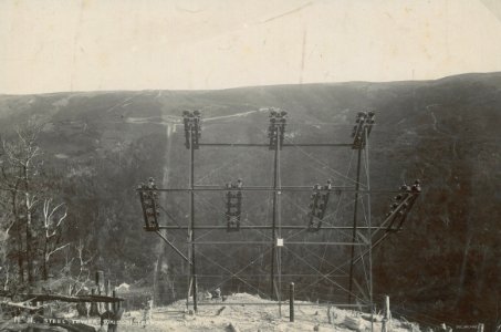 Steel Tower, Waipori - Transmission Line 1907 photo