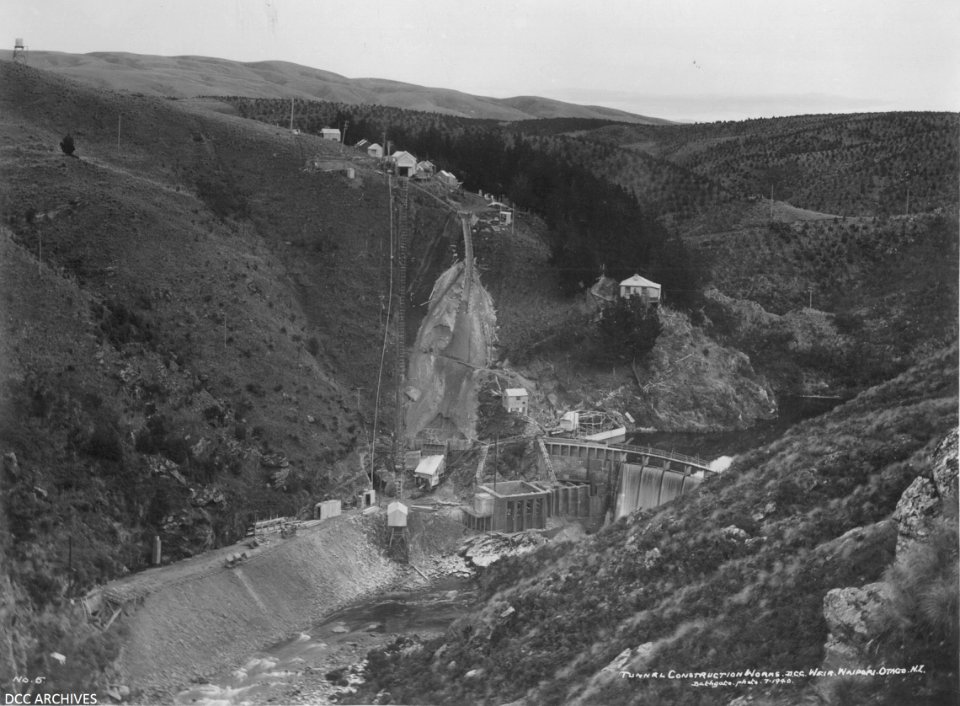 Tunnel Construction Works DCC Weir Waipori 1940