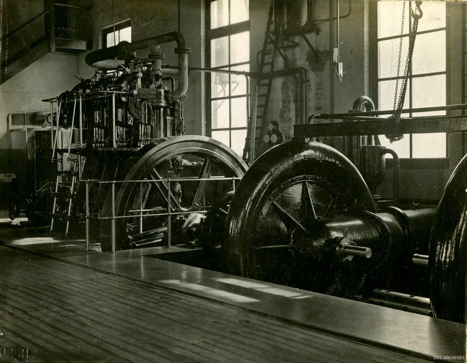 Musselburgh Pumping Station Interior, c1905