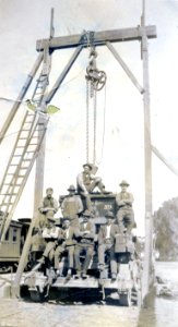 Transformer at Lawrence enroute to Waipori, 1930