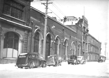 The Electricity Department, Cumberland Street during heavy snowfall, 1939