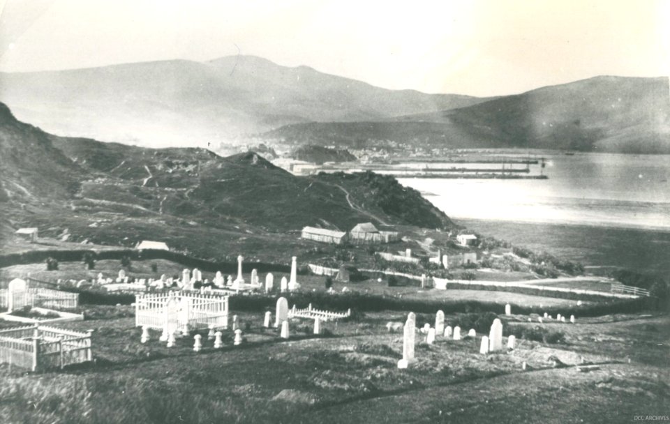 Southern end of the Town Belt, showing Southern Cemetery 1860s