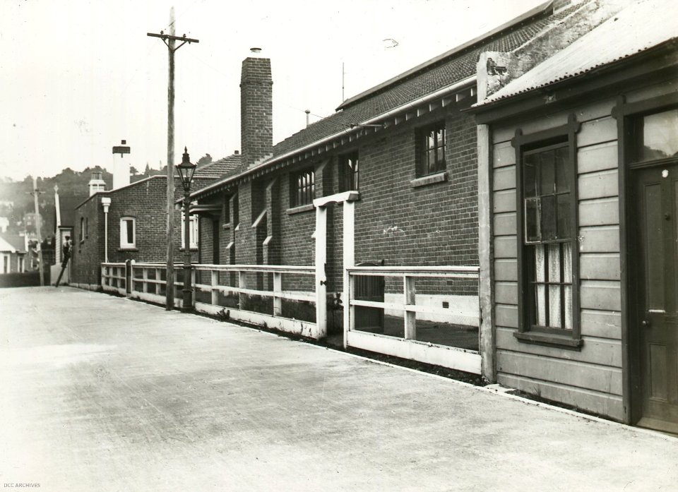 Trent Avenue showing street grading works c1920