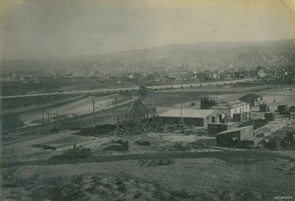 Construction of the New Zealand & South Seas Exhibition, Logan Park 1924-1925