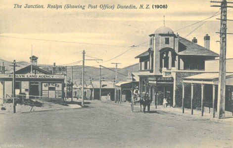 The Junction, Roslyn (showing Post Office) 1908