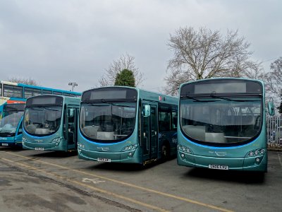 New Enterprise Coaches back home in their Tonbridge Coach Yard after a move to the Hop Farm Paddock Wood.