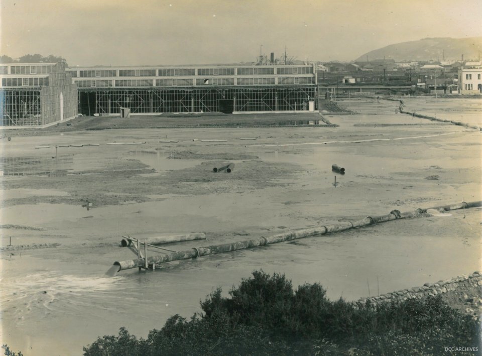 Construction of the New Zealand & South Seas Exhibition, Logan Park 1924-1925