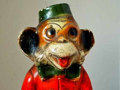 Plaster Fairground Prize Monkey